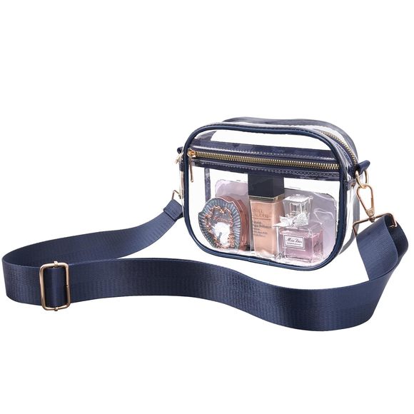 Clear Bag Stadium Aroved, Leather Clear Crossbody Purse Bag Concerts c: - Picture 1 of 7